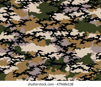 Fashionable camouflage pattern, vector illustration.Millatry print .Seamless vector wallpaper