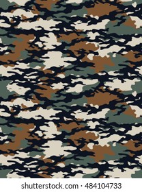 Fashionable camouflage pattern, vector illustration.Millatry print .Seamless vector wallpaper
