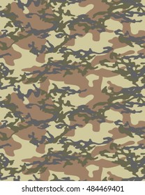 Fashionable camouflage pattern, vector illustration.Millatry print .Seamless vector wallpaper.Clothing camouflage design