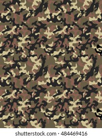 Fashionable camouflage pattern, vector illustration.Millatry print .Seamless vector wallpaper.Clothing camouflage design