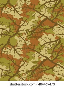 Fashionable camouflage pattern, vector illustration.Millatry print .Seamless vector wallpaper.Clothing camouflage design