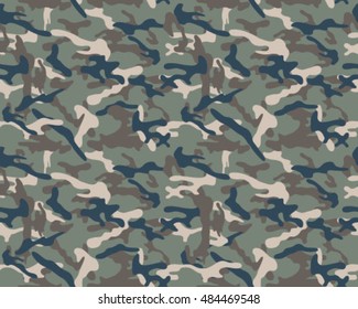 Fashionable camouflage pattern, vector illustration.Millatry print .Seamless vector wallpaper.Clothing camouflage design