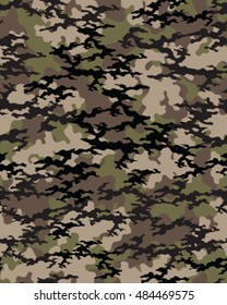 Fashionable camouflage pattern, vector illustration.Millatry print .Seamless vector wallpaper.Clothing camouflage design
