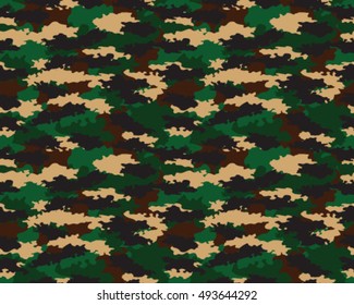 Fashionable camouflage pattern, vector illustration.Millatry print .Seamless vector wallpaper
