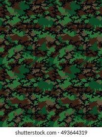 Fashionable camouflage pattern, vector illustration.Millatry print .Seamless vector wallpaper