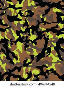 Fashionable camouflage pattern, vector illustration.Millatry print .Seamless vector wallpaper