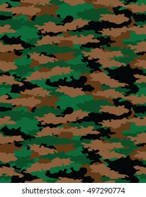 Fashionable camouflage pattern, vector illustration.Millatry print .Seamless vector wallpaper