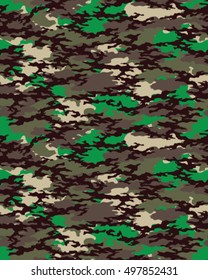 Fashionable camouflage pattern, vector illustration.Millatry print .Seamless vector wallpaper