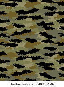 Fashionable camouflage pattern, vector illustration.Millatry print .Seamless vector wallpaper