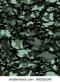 Fashionable camouflage pattern, vector illustration.Millatry print .Seamless vector wallpaper