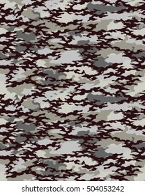 Fashionable camouflage pattern, vector illustration.Millatry print .Seamless vector wallpaper