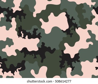 Fashionable camouflage pattern, vector illustration.Millatry print .Seamless vector wallpaper