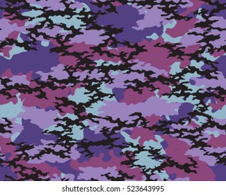 Fashionable camouflage pattern, vector illustration.Millatry print .Seamless vector wallpaper