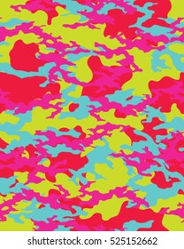 Fashionable camouflage pattern, vector illustration.Millatry print .Seamless vector wallpaper