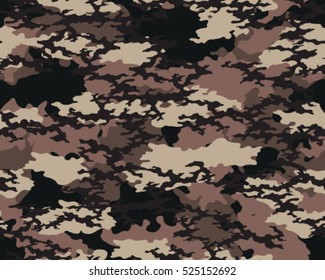 Fashionable camouflage pattern, vector illustration.Millatry print .Seamless vector wallpaper