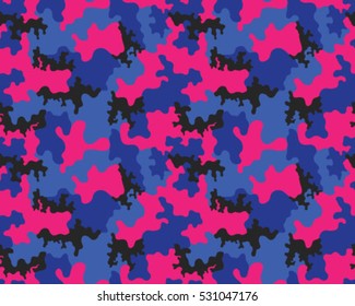 Fashionable camouflage pattern, vector illustration.Millatry print .Seamless vector wallpaper