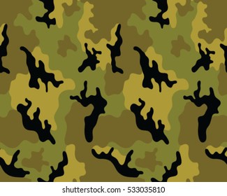 Fashionable camouflage pattern, vector illustration.Millatry print .Seamless vector wallpaper