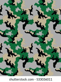 Fashionable camouflage pattern, vector illustration.Millatry print .Seamless vector wallpaper