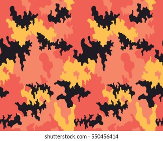 Fashionable camouflage pattern, vector illustration.Millatry print .Seamless vector wallpaper