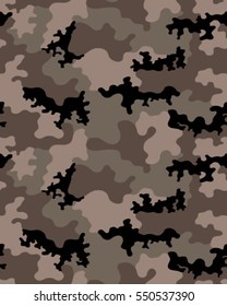 Fashionable camouflage pattern, vector illustration.Millatry print .Seamless vector wallpaper