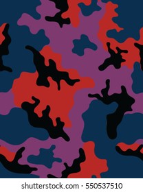 Fashionable camouflage pattern, vector illustration.Millatry print .Seamless vector wallpaper