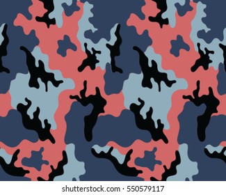 Fashionable camouflage pattern, vector illustration.Millatry print .Seamless vector wallpaper