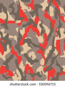 Fashionable camouflage pattern, vector illustration.Millatry print .Seamless vector wallpaper