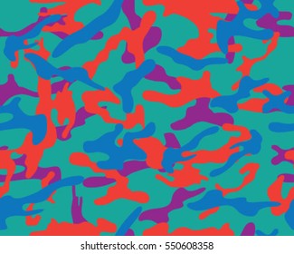 Fashionable camouflage pattern, vector illustration.Millatry print .Seamless vector wallpaper