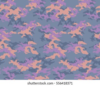Fashionable camouflage pattern, vector illustration.Millatry print .Seamless vector wallpaper