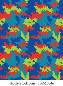 Fashionable camouflage pattern, vector illustration.Millatry print .Seamless vector wallpaper