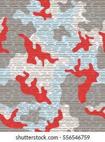 Fashionable camouflage pattern, vector illustration.Millatry print .Seamless vector wallpaper