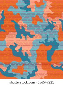 Fashionable camouflage pattern, vector illustration.Millatry print .Seamless vector wallpaper
