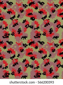 Fashionable camouflage pattern, vector illustration.Millatry print .Seamless vector wallpaper