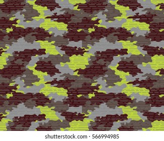 Fashionable camouflage pattern, vector illustration.Millatry print .Seamless vector wallpaper