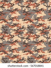 Fashionable camouflage pattern, vector illustration.Millatry print .Seamless vector wallpaper