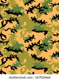 Fashionable camouflage pattern, vector illustration.Millatry print .Seamless vector wallpaper