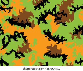 Fashionable camouflage pattern, vector illustration.Millatry print .Seamless vector wallpaper