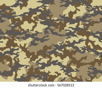 Fashionable camouflage pattern, vector illustration.Millatry print .Seamless vector wallpaper