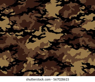 Fashionable camouflage pattern, vector illustration.Millatry print .Seamless vector wallpaper