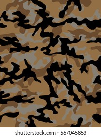Fashionable camouflage pattern, vector illustration.Millatry print .Seamless vector wallpaper