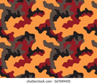 Fashionable camouflage pattern, vector illustration.Millatry print .Seamless vector wallpaper