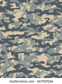 Fashionable camouflage pattern, vector illustration.Millatry print .Seamless vector wallpaper