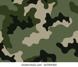 Fashionable camouflage pattern, vector illustration.Millatry print .Seamless vector wallpaper