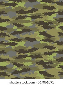 Fashionable camouflage pattern, vector illustration.Millatry print .Seamless vector wallpaper