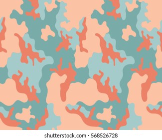 Fashionable camouflage pattern, vector illustration.Millatry print .Seamless vector wallpaper
