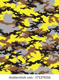 Fashionable camouflage pattern, vector illustration.Millatry print .Seamless vector wallpaper