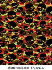 Fashionable camouflage pattern, vector illustration.Millatry print .Seamless vector wallpaper