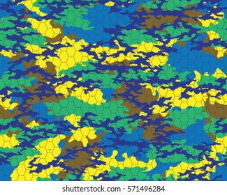 Fashionable camouflage pattern, vector illustration.Millatry print .Seamless vector wallpaper