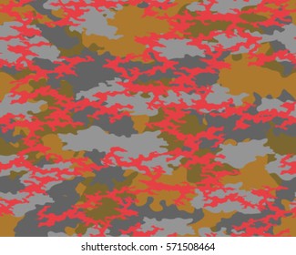 Fashionable camouflage pattern, vector illustration.Millatry print .Seamless vector wallpaper