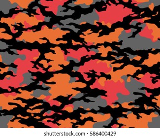 Fashionable camouflage pattern, vector illustration.Millatry print .Seamless vector wallpaper